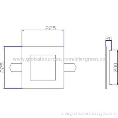 18W Ultra-slim Square LED Panel Light/Downlight, 2835 SMD, CE, RoHS, FCC Marks, 3-year Warranty
